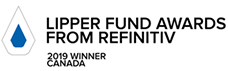 LIPPER FUND AWARDS FROM REFINITY 2019 WINNER CANADA